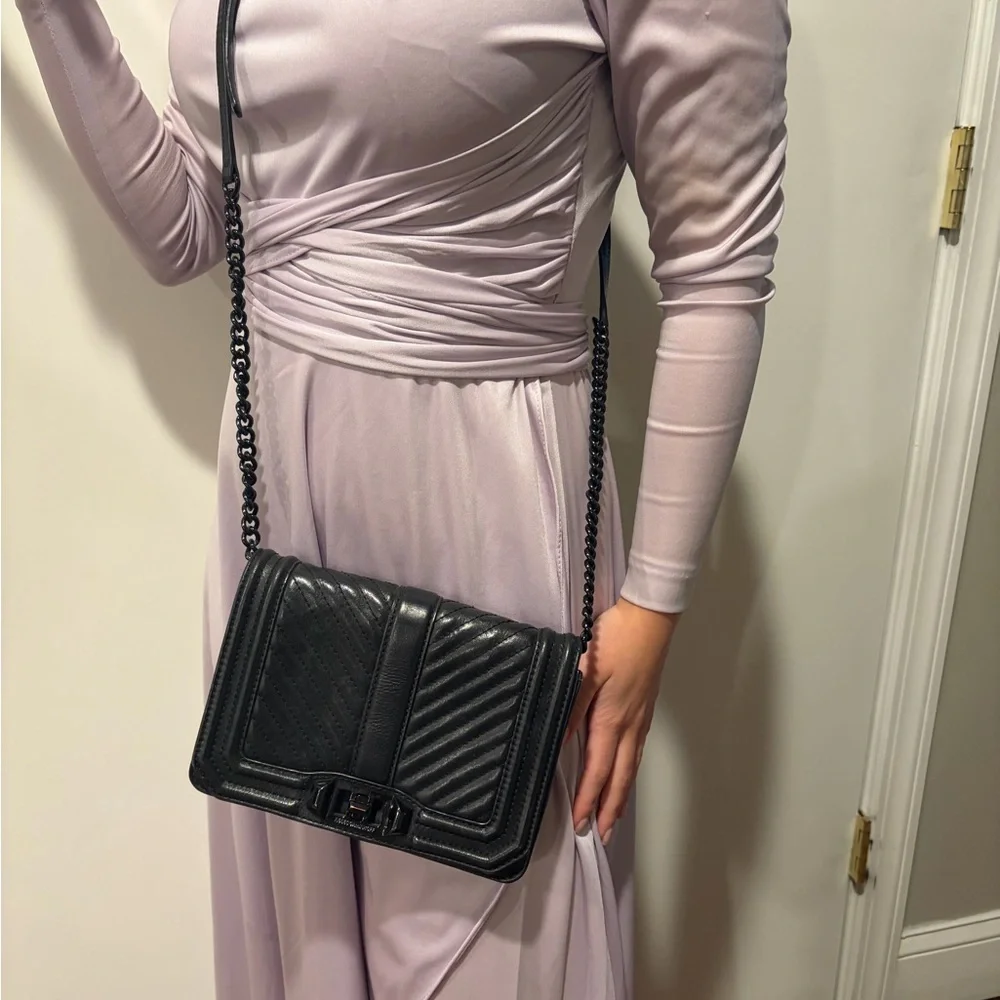 Rebecca Minkoff Black Quilted Leather Shoulder Bag - Picture 4 of 12